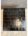Table basse zellige barette noire pietement fer forgé| Marrakech deco