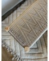 Banc tressé bois et tissus, artisanat Maroc | Marrakech deco