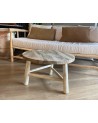 Table basse en noyer et eucalyptus