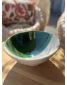 Saladier émail vert et blanc | Marrakechdeco