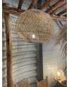 Suspension ronde bambou Bola