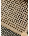 Banquette en bois d'eucalyptus ORORA avec dossier |MarrakechDeco