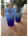 verre beldi DL bleu majorelle  vaisselle en verre soufflé|Marrakech deco