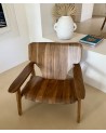 Fauteuil en noyer Atlas