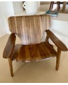 Fauteuil en noyer Atlas