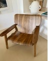 Fauteuil en noyer Atlas