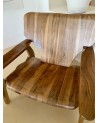 Fauteuil en noyer Atlas