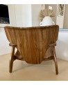 Fauteuil en noyer Atlas
