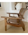 Fauteuil en noyer Atlas