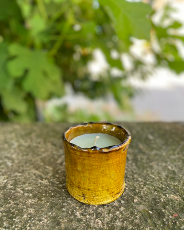 Bougie en poterie de Tamegroute émaillée|MarrakechDeco