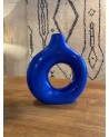 Vase Cylindrique Stucco Xamena bleu