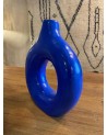 Vase Cylindrique Stucco Xamena bleu