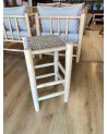 Tabouret de bar en corde synthétique tressée beige