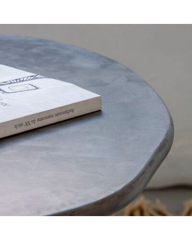 table à manger béton ciré ronde, table organique, table tendance