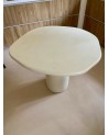 table à manger béton ciré ronde, table organique, table tendance