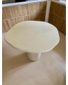 table à manger béton ciré ronde, table organique, table tendance