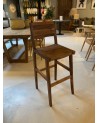 Tabouret haut en noyer Hajara
