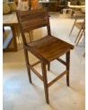 Tabouret haut en noyer Hajara