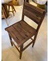 Tabouret haut en noyer Hajara