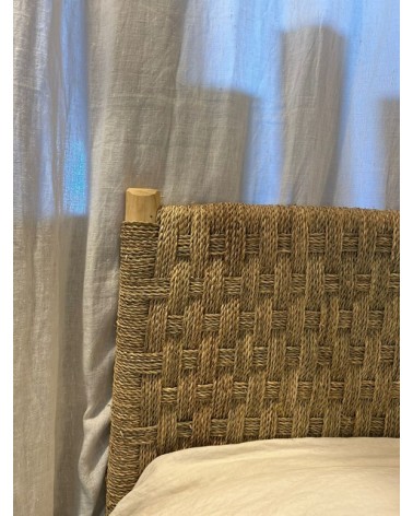 Tête de lit en Doum et Eucalyptus