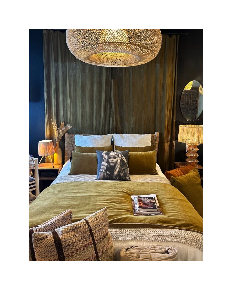 Tête de lit en Doum et Eucalyptus