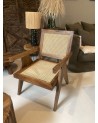 Fauteuil lounge en cannage Portofino