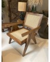 Fauteuil lounge en cannage Portofino
