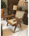 Fauteuil lounge en cannage Portofino