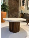 table basse en travertin, table salon, travertin, mobilier travertin