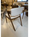 Chaise en bois, chaise tissu bouclette, chaise de salle à manger