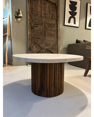 Table en travertin sur mesure