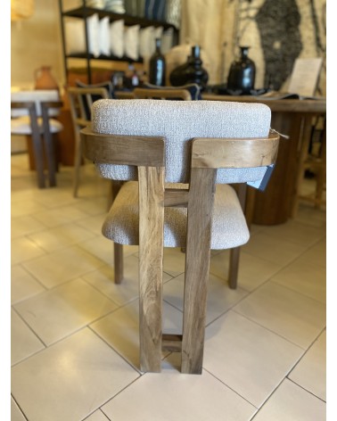 Chaise en bois, chaise design, chaise 3 pieds, chaise salle à manger