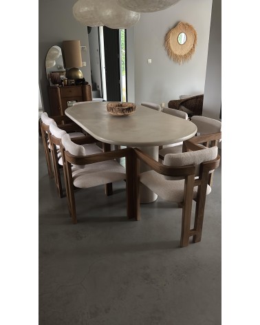 beton ciré salle à manger table à diner, table tendance, beton cire