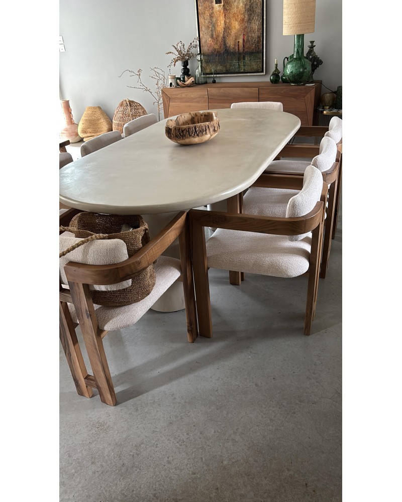 beton ciré salle à manger table à diner, table tendance, beton cire