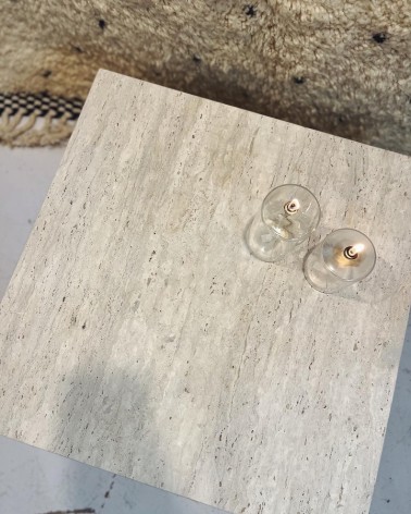 Table en travertin sur mesure