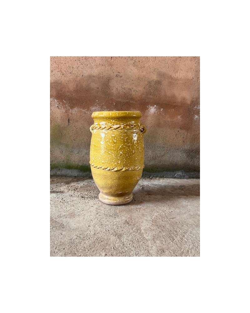 jarre céramique, jarre jaune, poterie jaune poterie marocaine
