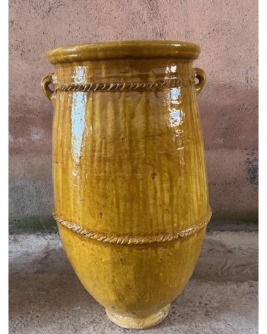 jarre céramique, jarre jaune, poterie jaune poterie marocaine