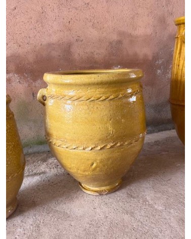 jarre céramique, jarre jaune, poterie jaune poterie marocaine