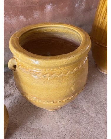 jarre céramique, jarre jaune, poterie jaune poterie marocaine