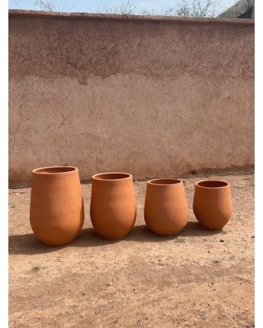 Jarre en terre cuite artisanale, poterie en terre  cuite marocaine