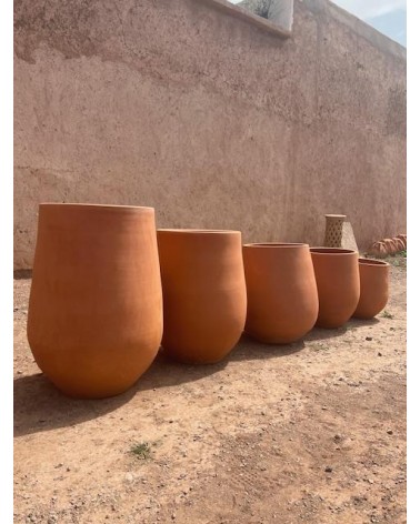 Jarre en terre cuite artisanale, poterie en terre  cuite marocaine
