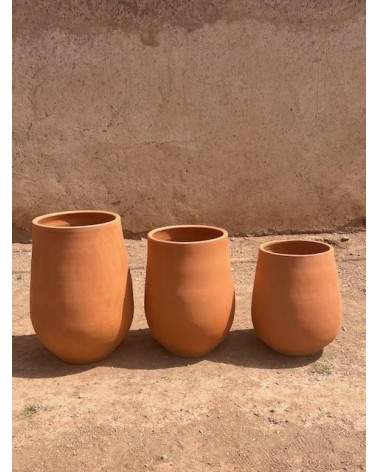 Jarre en terre cuite artisanale, poterie en terre  cuite marocaine