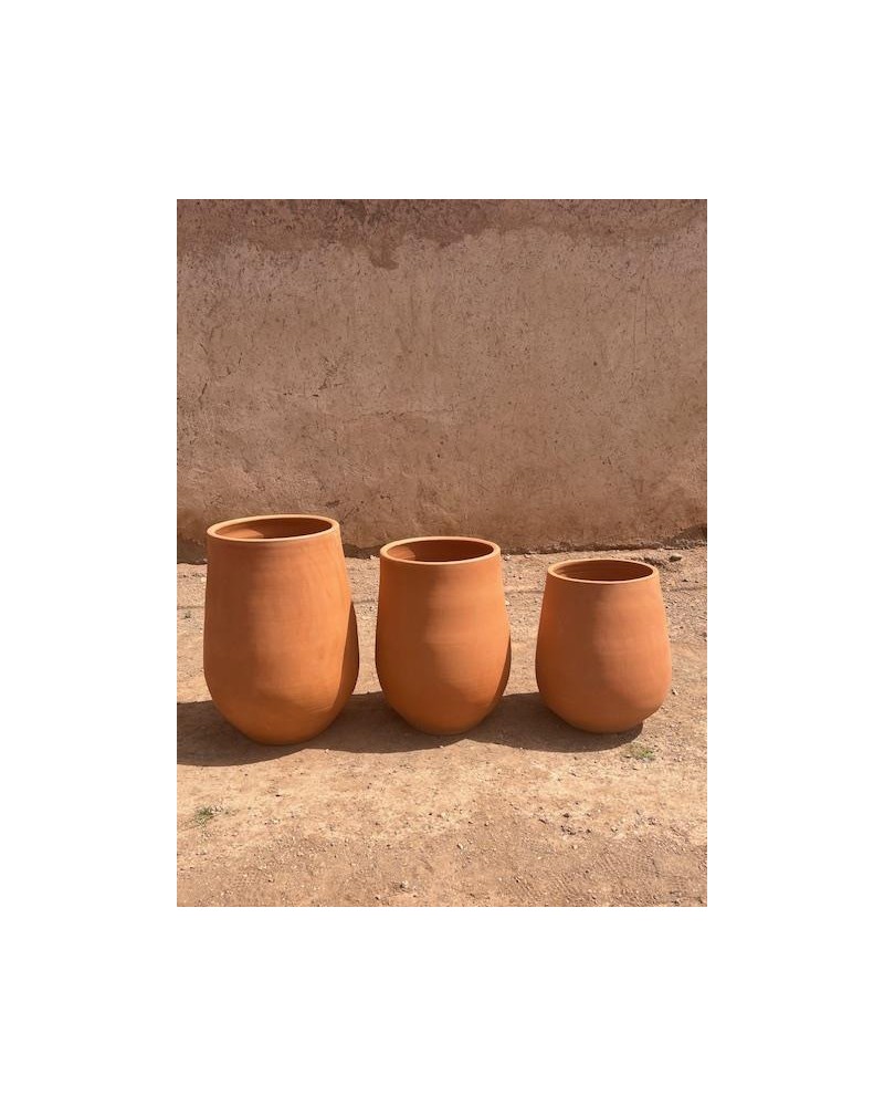 Jarre en terre cuite artisanale, poterie en terre  cuite marocaine