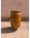 Jarre émaillée ceramique  jaune Marrakech deco, poterie couleur miel
