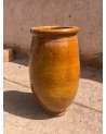Jarre émaillée ceramique  jaune Marrakech deco, poterie couleur miel
