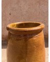 Jarre émaillée ceramique  jaune Marrakech deco, poterie couleur miel