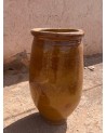 Jarre émaillée ceramique  jaune Marrakech deco, poterie couleur miel