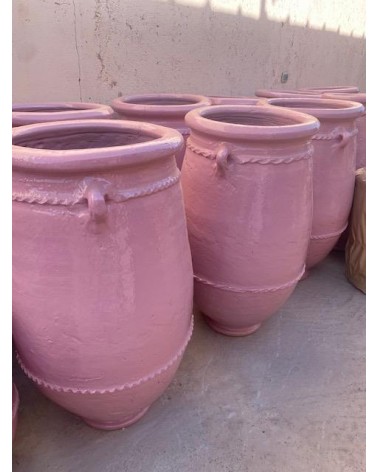 jarre céramique, jarre rose, poterie jaune poterie marocaine