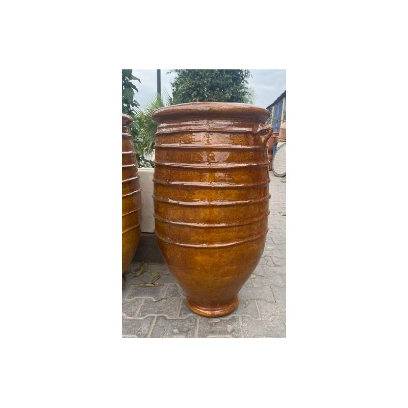 Jarre marocaine, poterie en céramique, jarre émaillée
