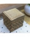 Pouf en jonc et doum tressé naturel. Artisanat | Marrakech deco